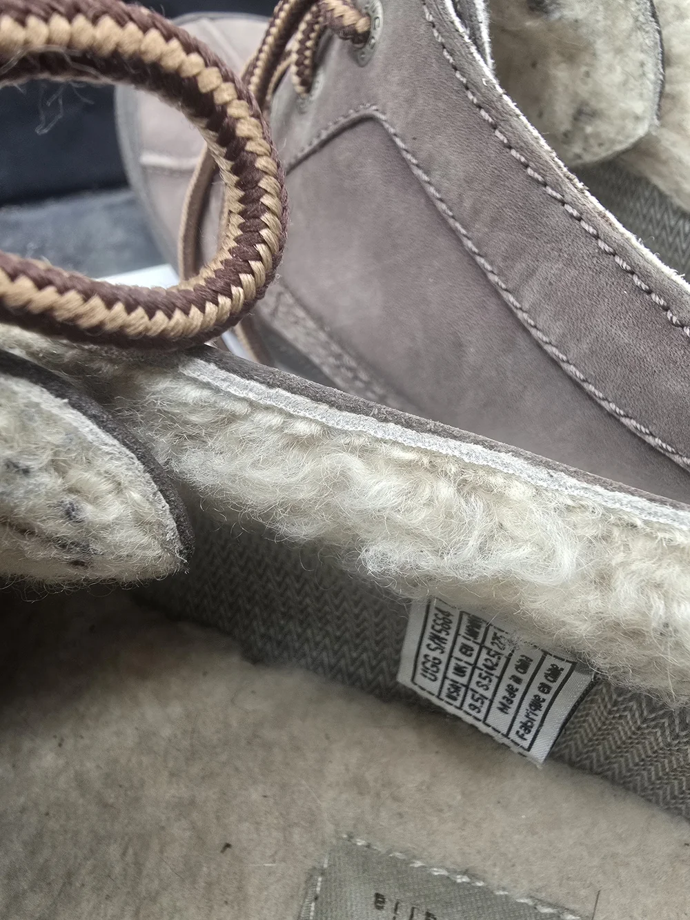 UGG Men's Brown Lace-Up Shearling-Lined Rain & Snow Boots
